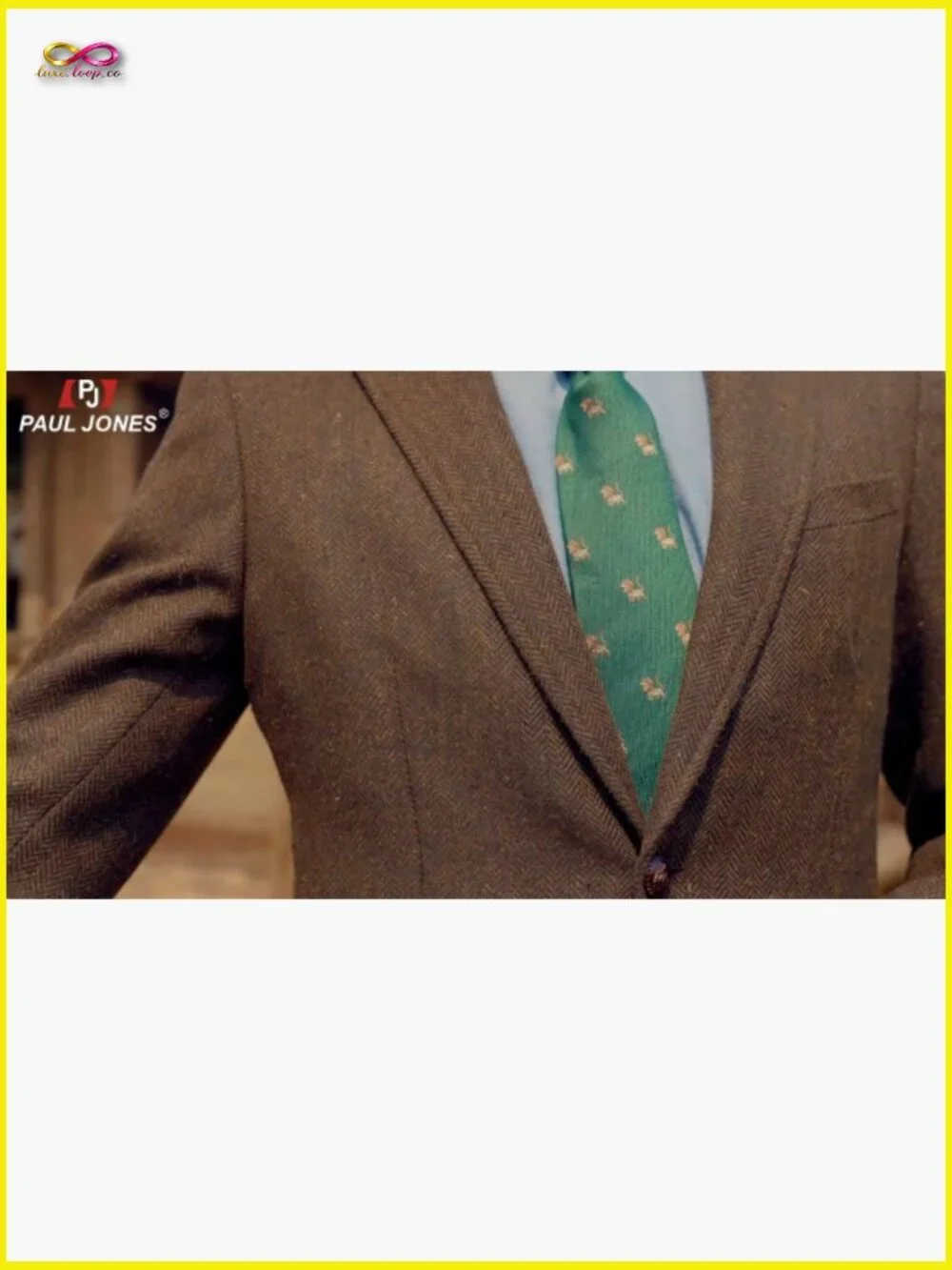 Vintage Wool Blend Sport Coat Herringbone Tweed Blazer Classic Fit